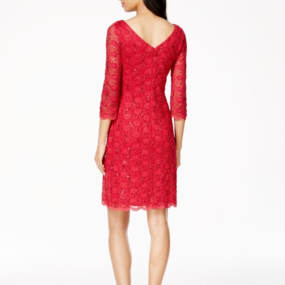 Calvin Klein Lace Sequin Cocktail Dress - Picture 2 of 9